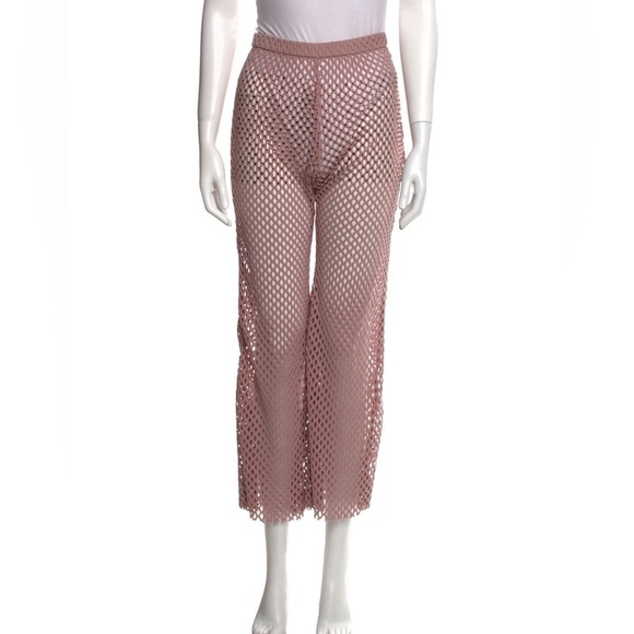 RACHEL COMEY Rhinestone Blush Pink Burdan Mesh Pants Size XS NWT - Picture 4 of 5